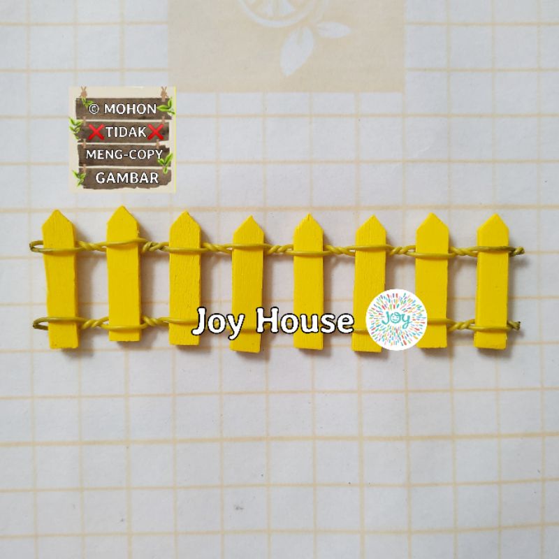 Jual 1pc Miniatur Pagar Kayu warna warni Dekorasi Ornamen bonsai