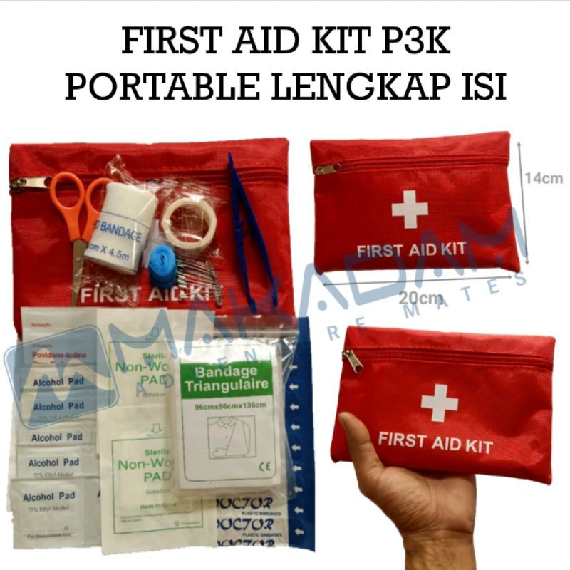 Jual Kotak Tas P3k First Aid Kit Tas Obat Travel Dengan Isi | Shopee ...