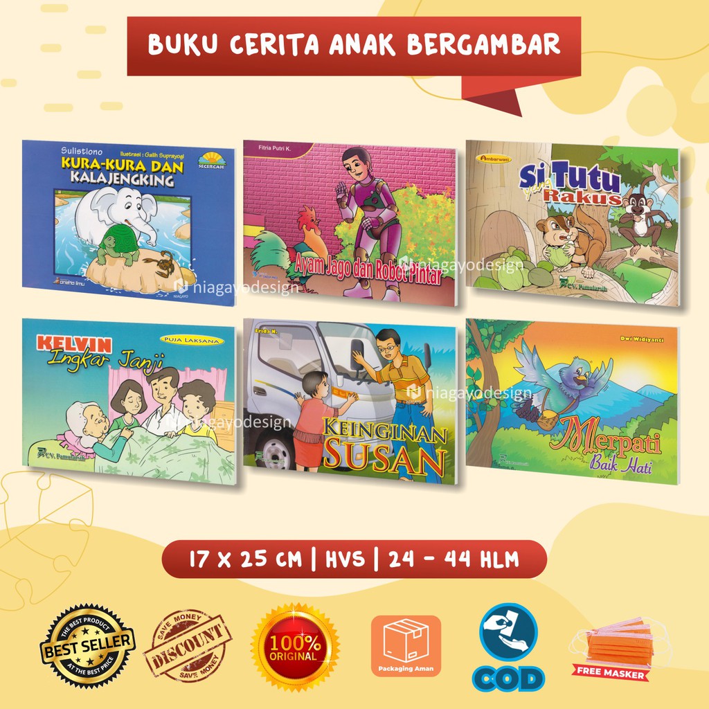 Jual Buku Cerita Anak Bergambar Pintar Dan Lengkap Untuk TK Dan Paud ...