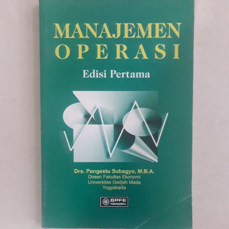 Jual Buku Original Manajemen Operasi Edisi Pertama By Drs Pengestu ...