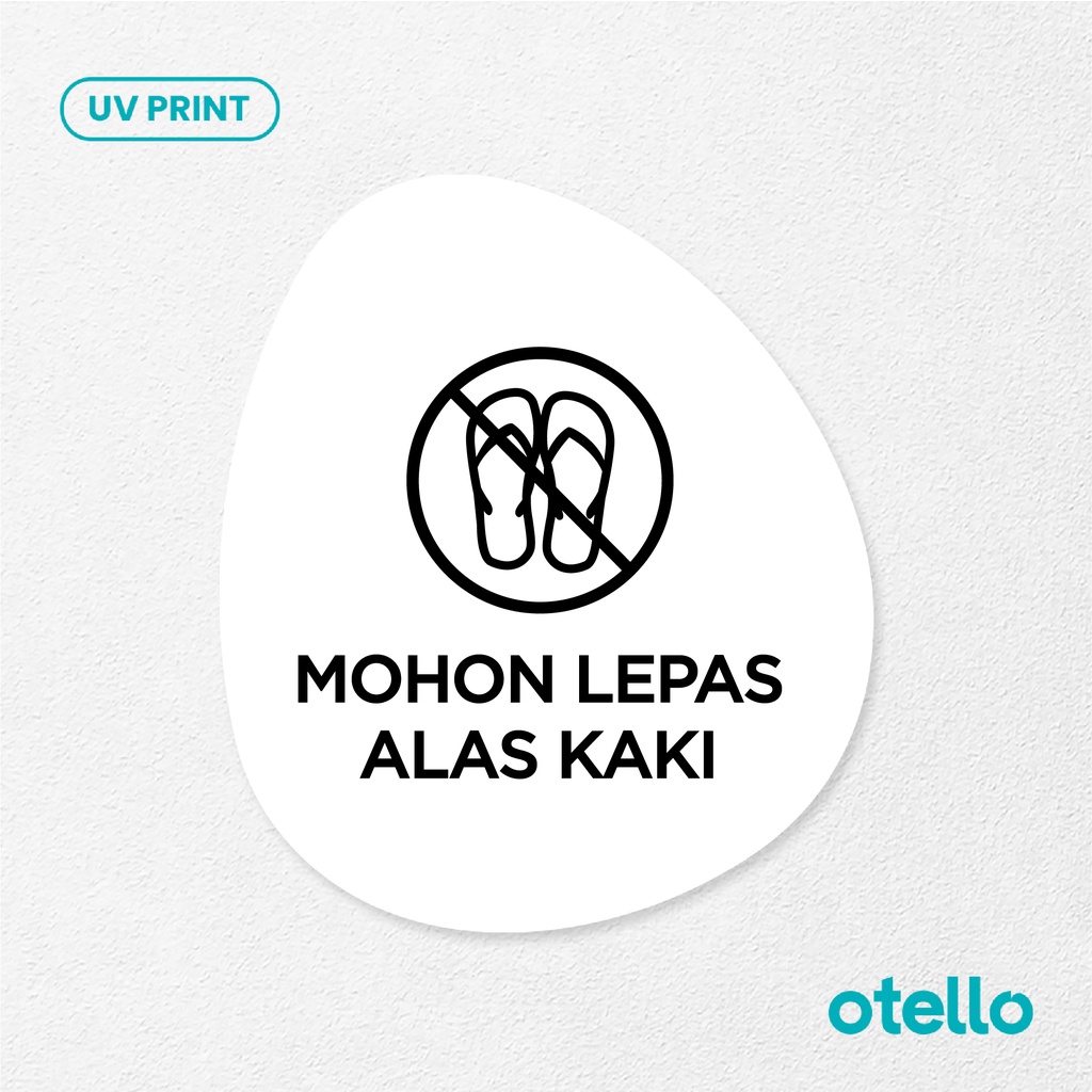 Jual Mohon Lepas Alas Kaki Sign Board Akrilik Tempel Signage Dinding ...