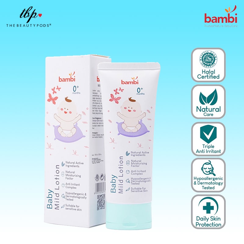 Jual Bambi Baby Mild Lotion 100ml | Body Lotion Bayi Kulit Normal ...