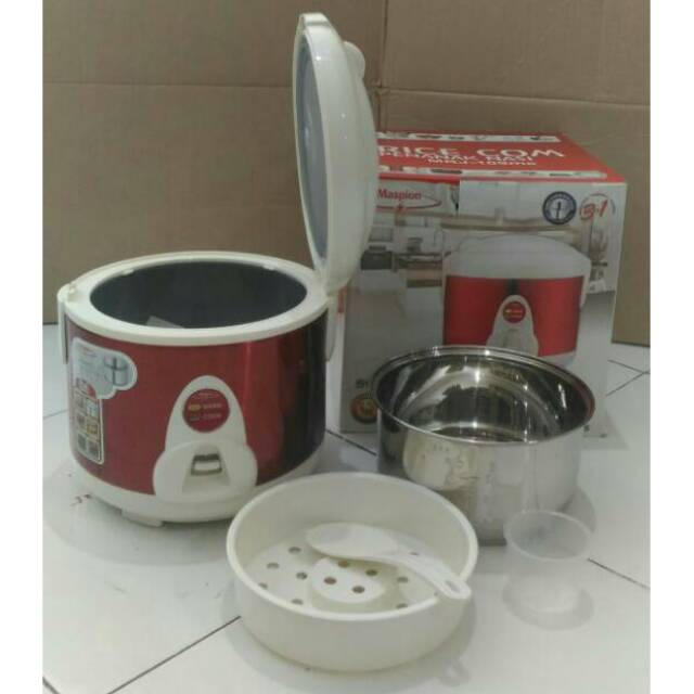 Jual Magic Com Rice Cooker Maspion 1 2 Liter Panci Stainless MRJ 109MS SS Shopee Indonesia