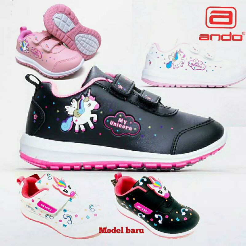 Jual Sepatu Sekolah Anak Perempuan Cantik Ando Unicorn Paud Tk Sd