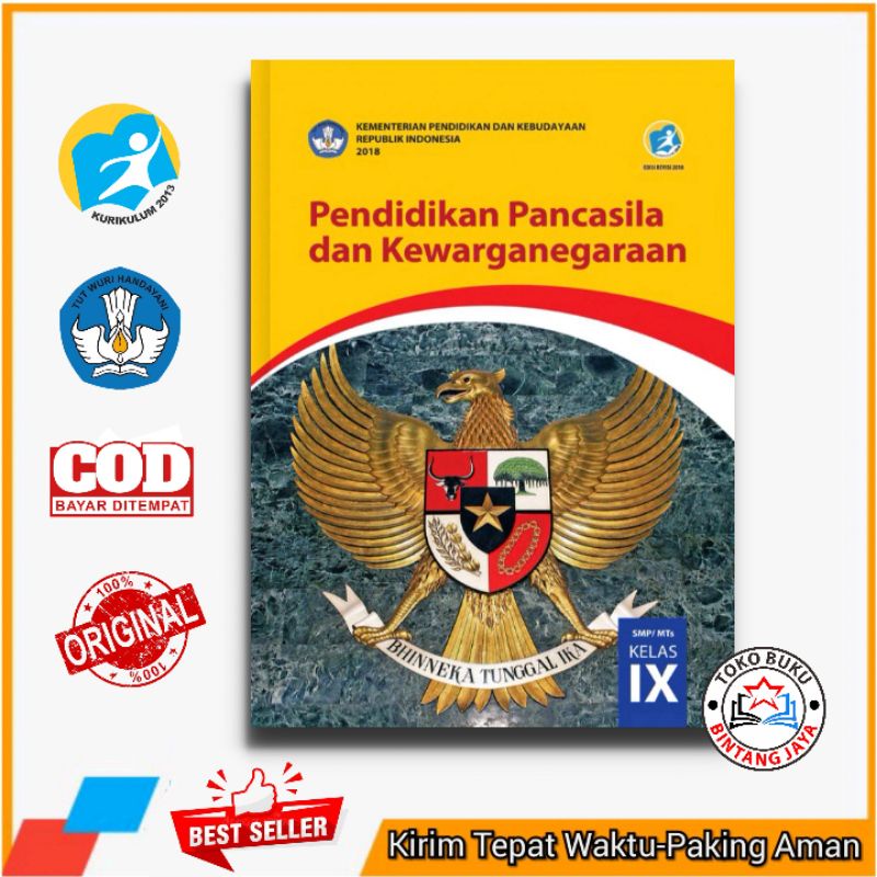 Jual Buku Siswa PPKN SMP Kelas 9 Kurikulum 2013 Revisi 2018 - Buku PKN ...