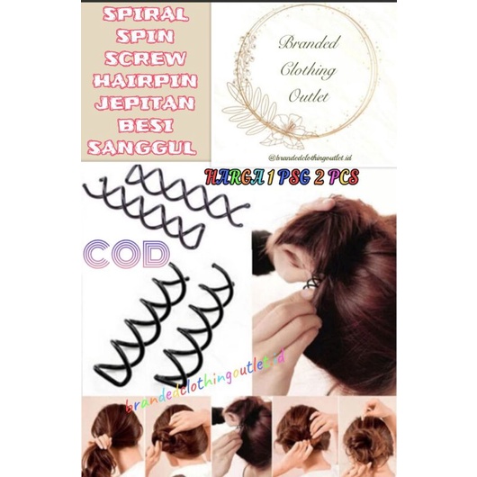 Jual JEPIT SANGGUL SPIRAL UNIK / ALAT PENATA RAMBUT / SPIRAL SPIN HAIR ...