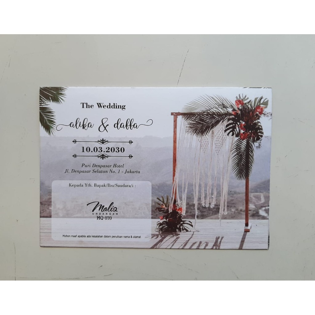 Jual undangan pernikahan desain bunga white | Shopee Indonesia