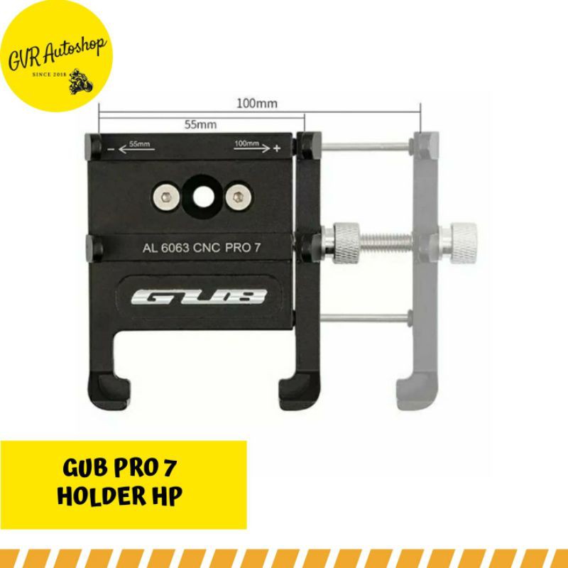Jual GUB Pro 7 Holder HP sepeda motor aluminum universal gub pro7 Shopee Indonesia