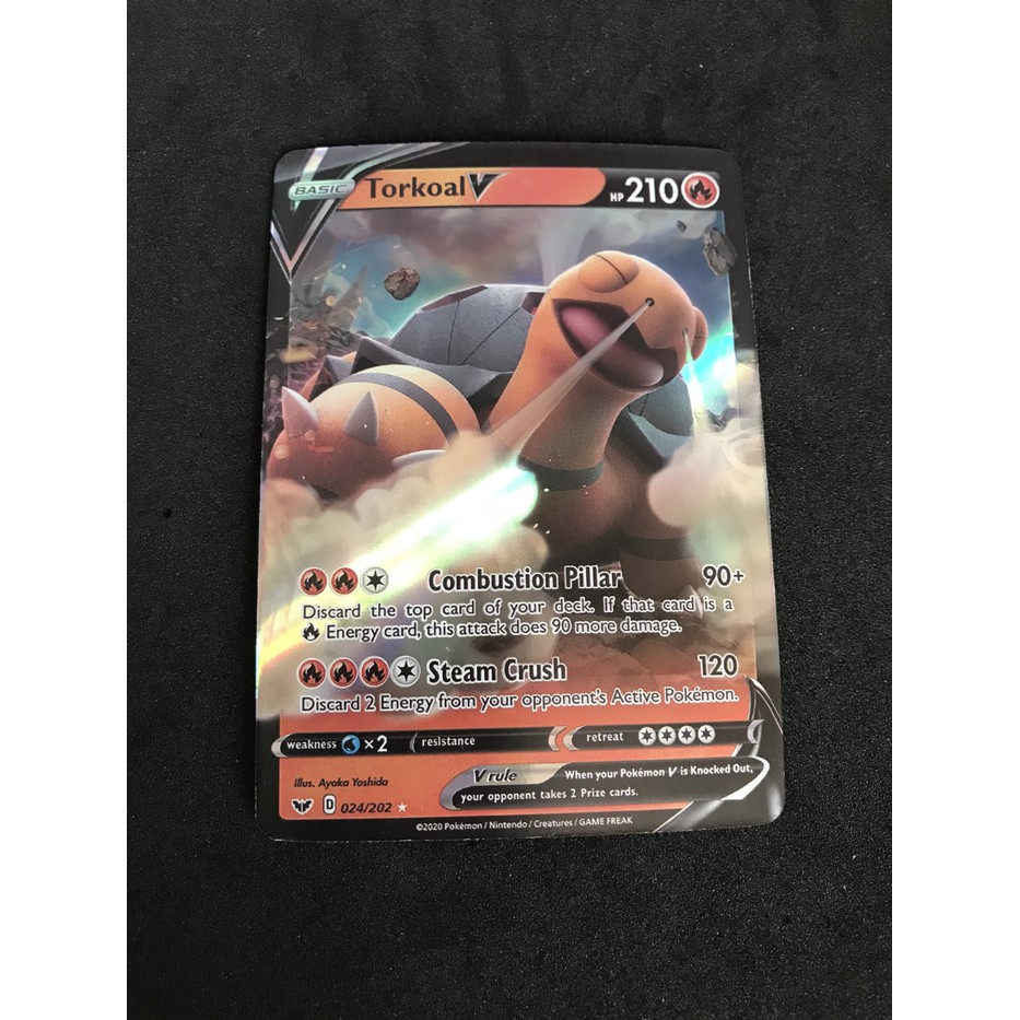 Jual Kartu Pokemon TCG V Series Sword & Shield Basic Torkoal V Full Art |  Shopee Indonesia