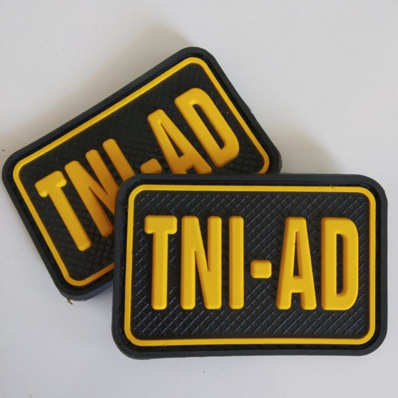 Jual Patch Rubber Tni Ad Tempelan Emblem Karet Velcro Shopee Indonesia