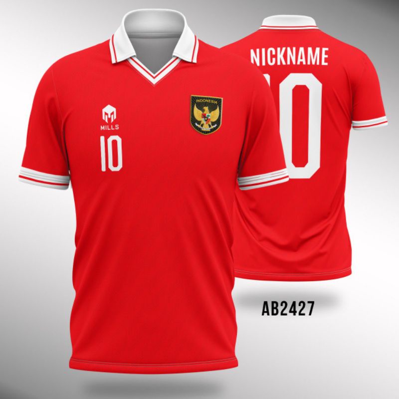 Jual Kaos Jersey Sepak Bola Timnas Indonesia 2024 Home Merah Putih