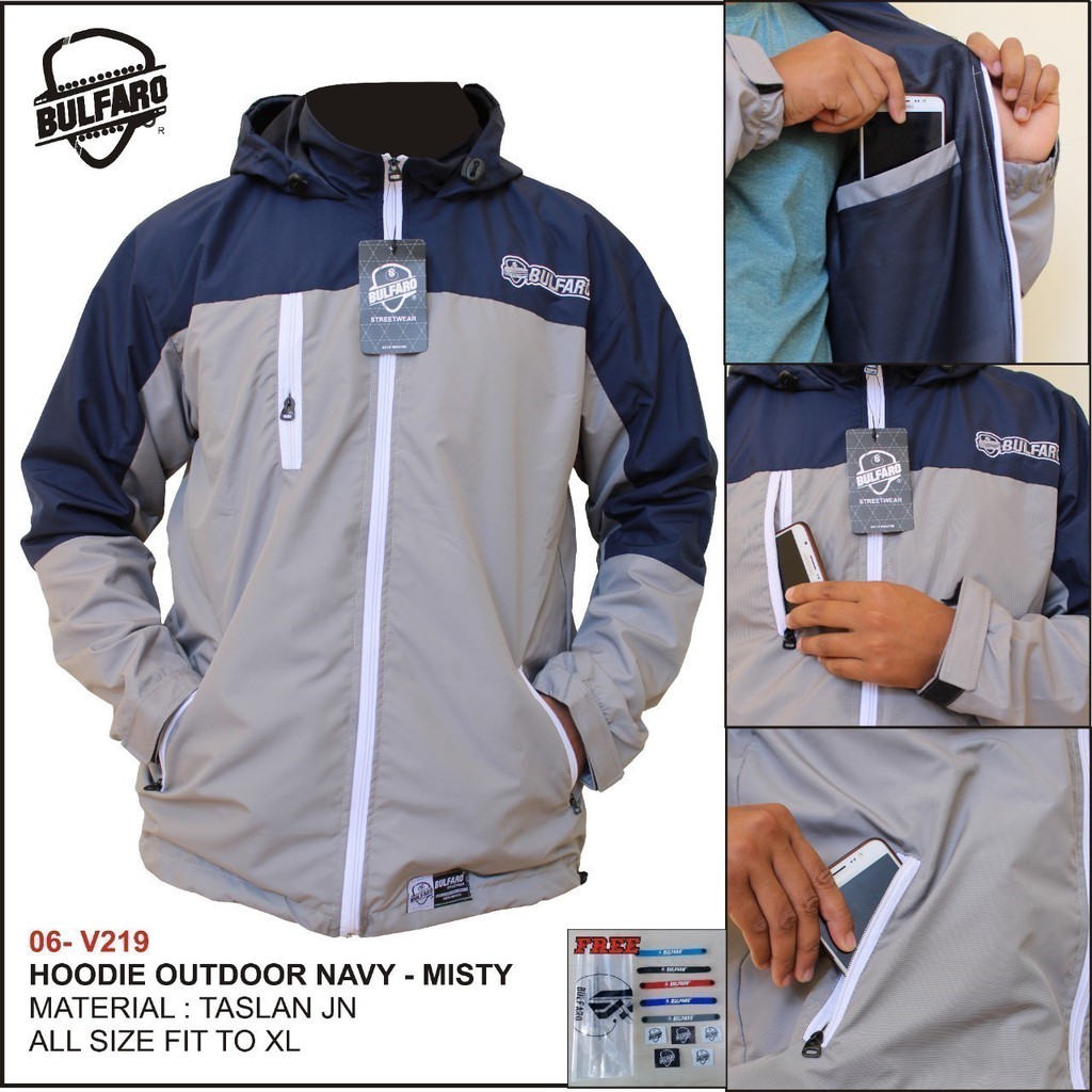 Jual JAKET HOODIE OUTDOOR TASLAN BULFARO JAKET HOODIE PRIA