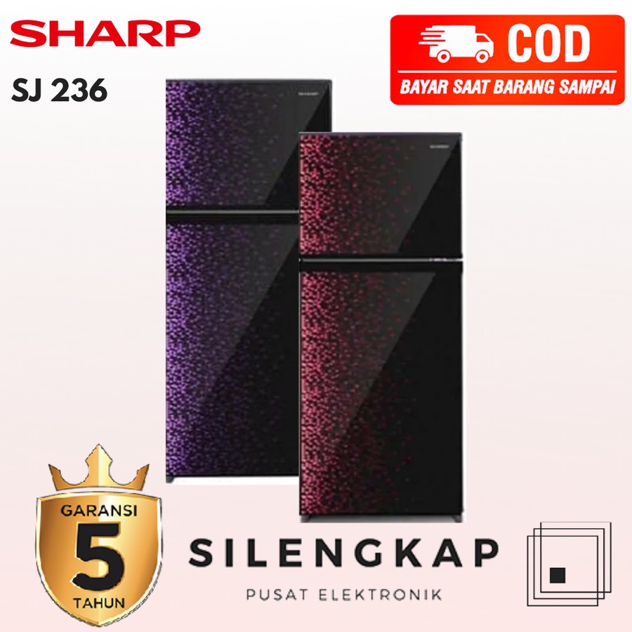 Jual Kulkas 2 Pintu Sharp 236 MG Glossy Door Low Watt No Frost Shine ...