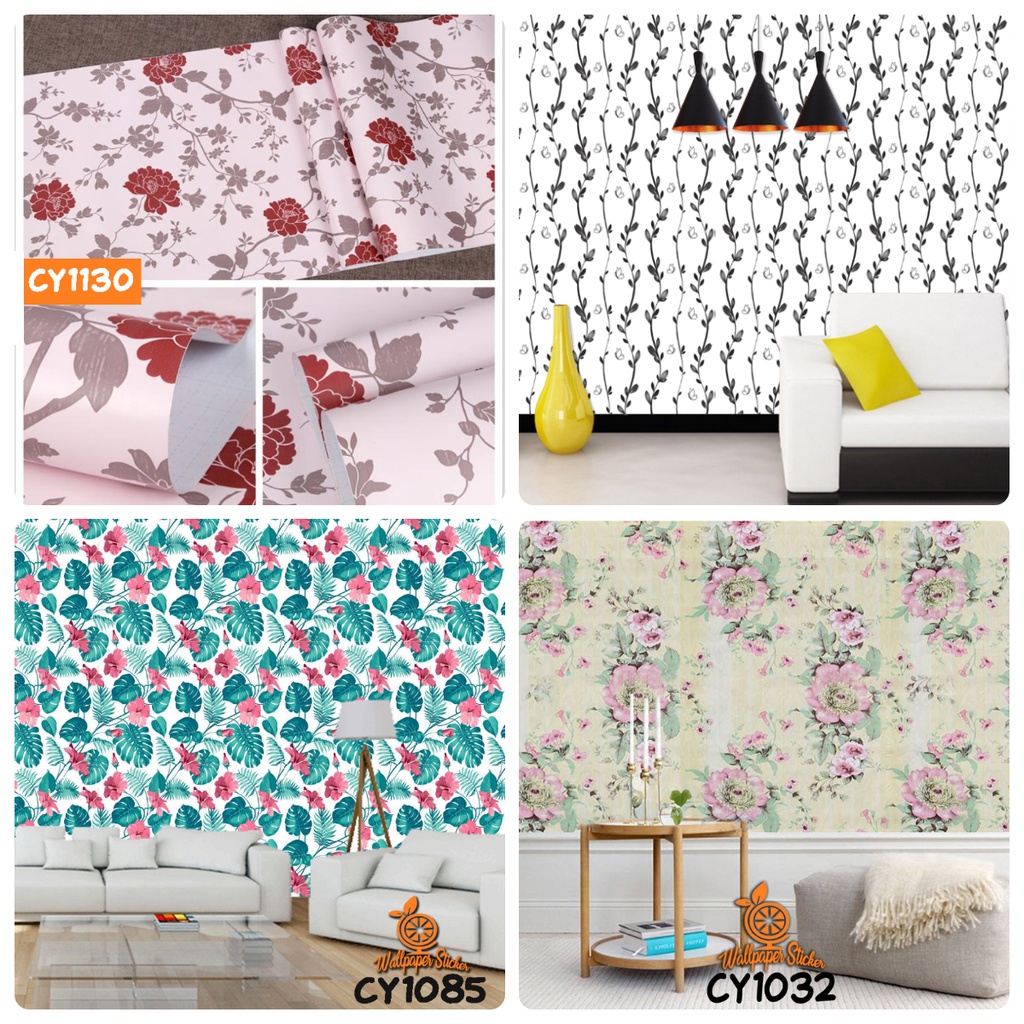 Jual Wallpaper Dinding Stiker 45cm x 8m Wallpaper Stiker Dinding Rumah