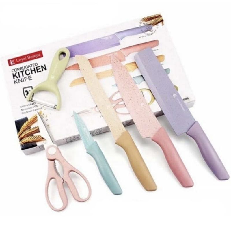 Jual Pisau Set Isi Kitchen Knife Set In Pisau Dapur Viral Pisau Set Sultan Keramik