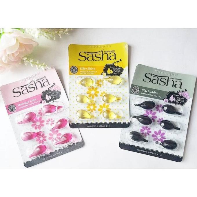 Jual Sasha Hair Vitamin Blister (6 Caps) Shopee Indonesia