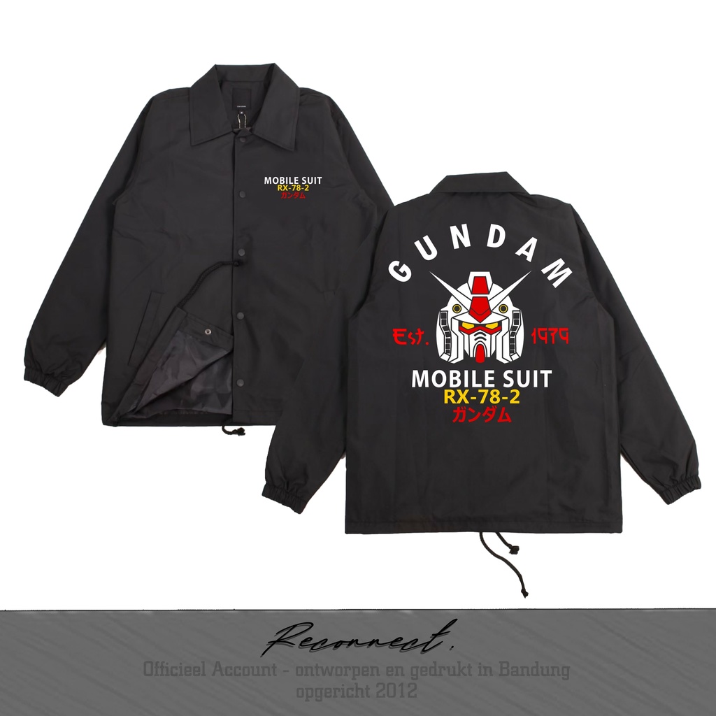 Jual Reconnect Coach Jacket Robot Gundam Mobile Suit - Unisex | Shopee ...