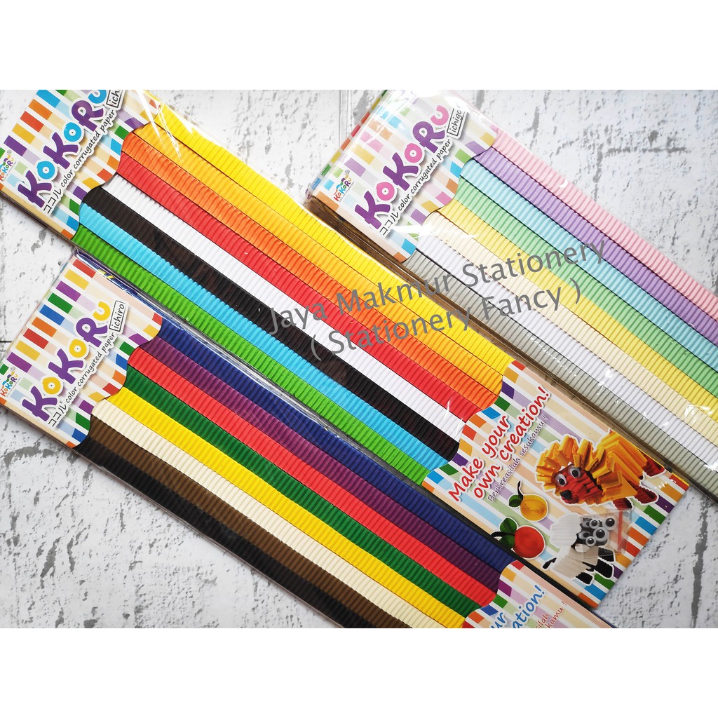 Jual Kertas Warna Kokoru Color Corrugated Paper Ichi Ichiro Ichigo