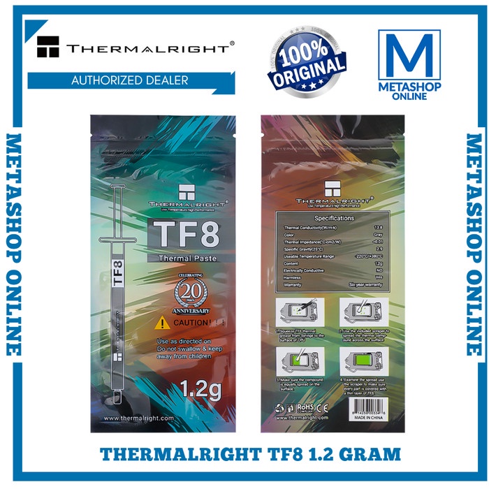 Jual THERMALRIGHT TF8 Thermal Paste 1.2 Gr Gram Pasta Grease GPU CPU ...