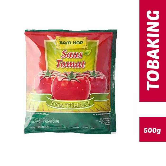 Jual Saos Tomat Sam hap refill 500 gr Saus Tomat Tiga Tomat Samhap ...