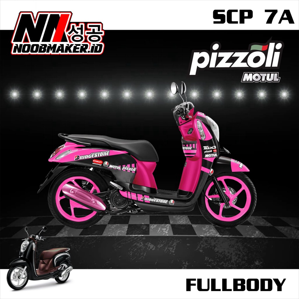 Jual SCP 7A DECAL STICKER SCOOPY FI 2013 2014 2015 2016 RACING FULLBODY ...