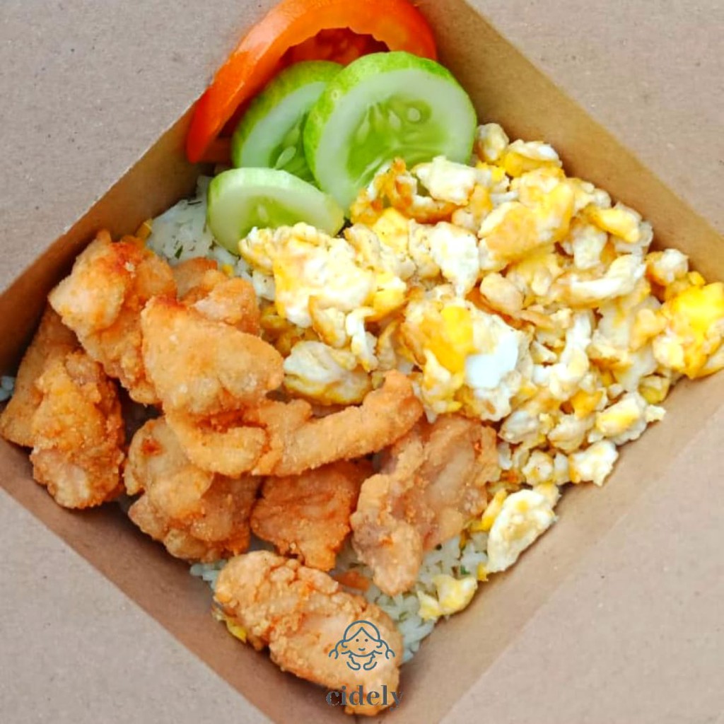 Jual Nasi Box Paket Hemat Nasi Jeruk Ayam Crispy Halal Shopee