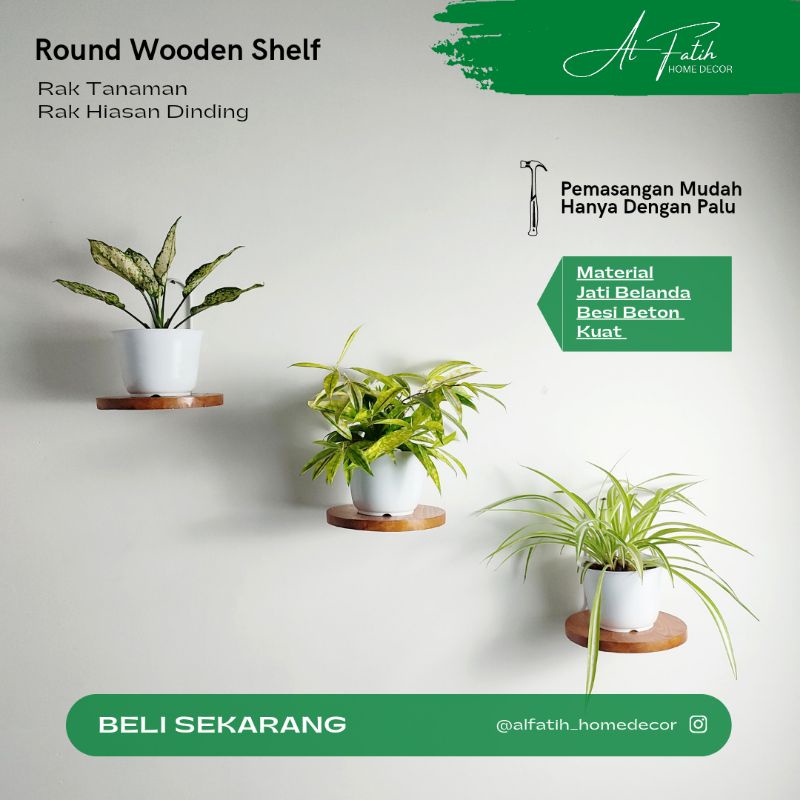 Jual Al Fatih Rak Bunga Minimalis / Rak kayu / Rak Taman / Rak Minimalis / Rak Dinding murah