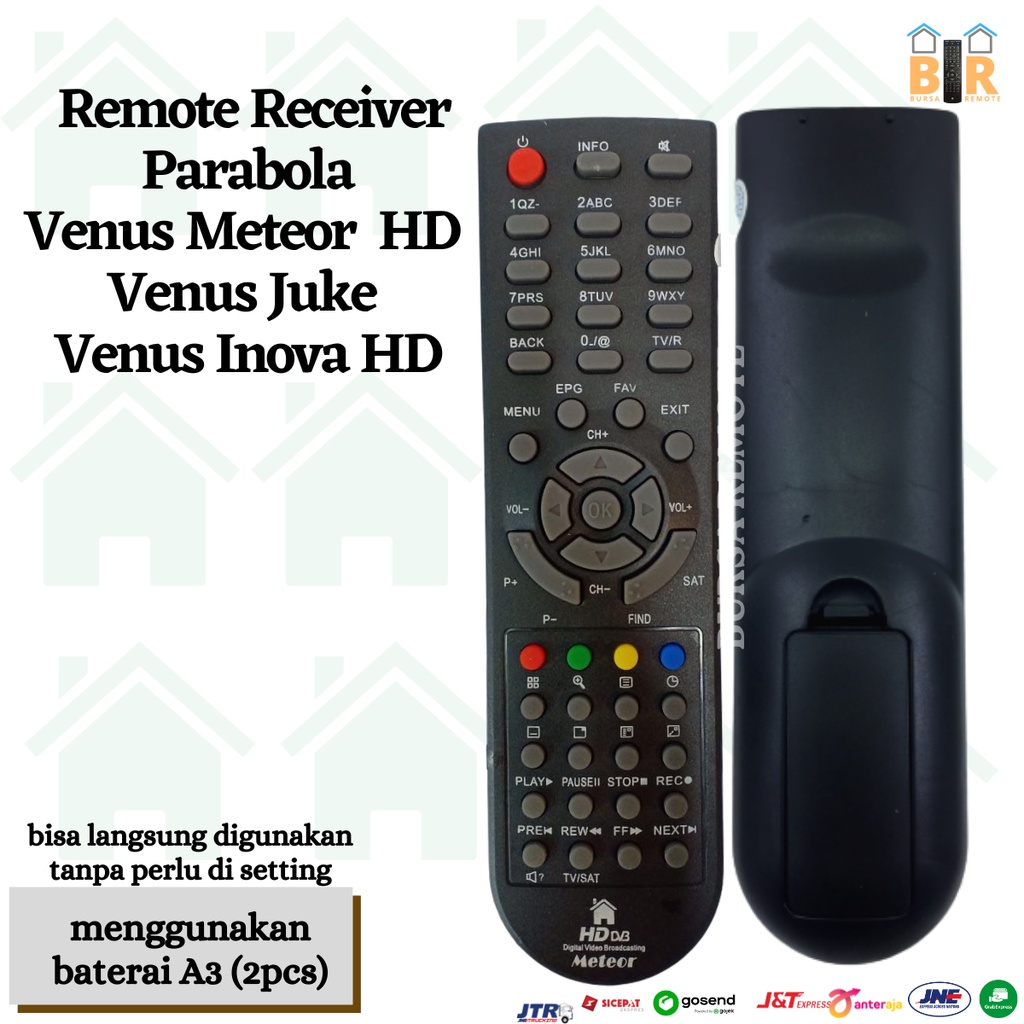 Jual Remot / Remote Receiver Parabola VENUS METEOR HD / Venus Juke ...
