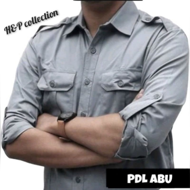 Jual Enzino Seragam PDH Lengan Panjang , Baju Seragam PDL Pria Lengan