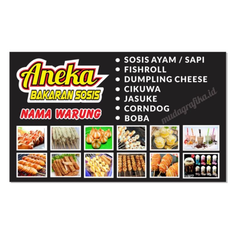 Jual Spanduk Jajanan Sosis Bakarbanner Aneka Bakaran Sosis 1x60 Shopee Indonesia 9913