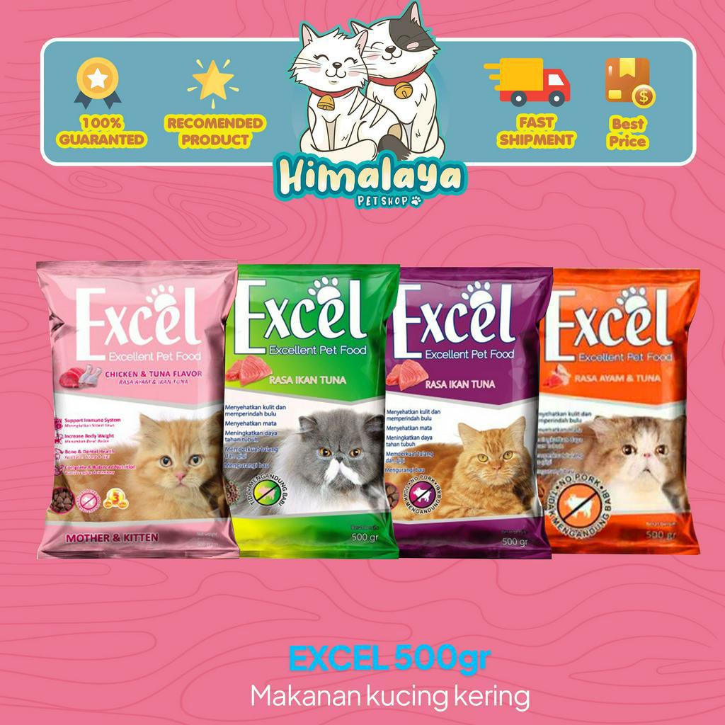 Jual Makanan Kucing Kering Murah EXCEL 500 gr - Makanan Kucing Kering