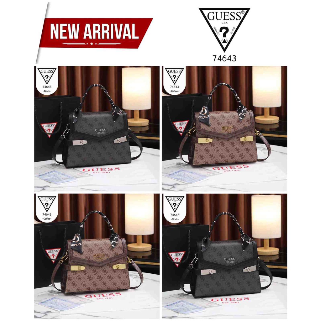 Jual 74643 Guess Zadie LogoTop Handle Bag STT Shopee Indonesia