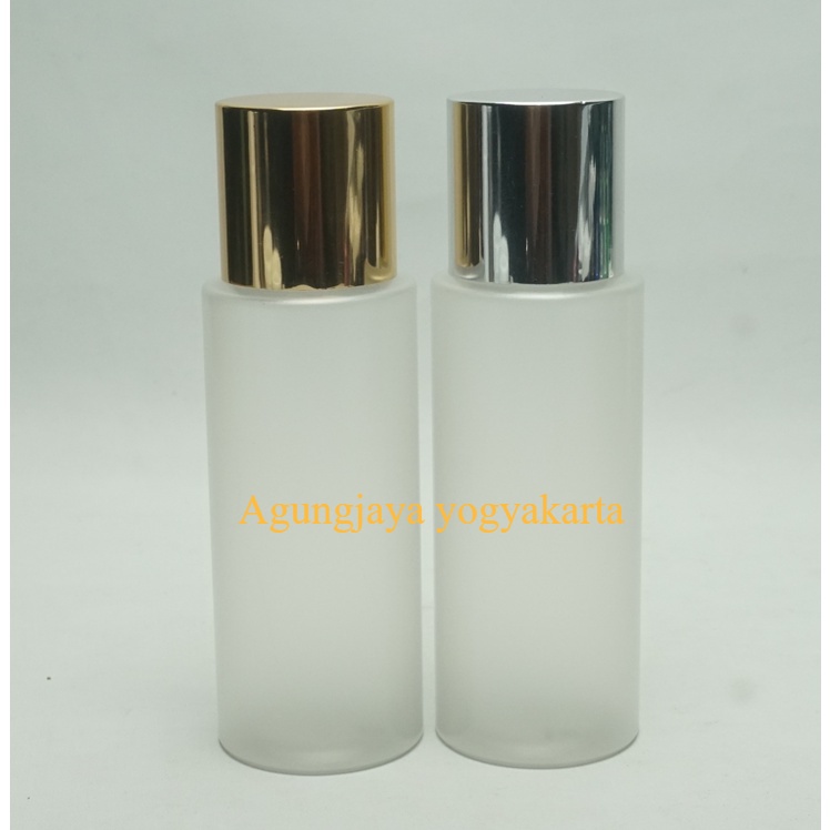 Jual Botol Toner 100 ml Bulat Natural Frossted Gold Silver | Shopee ...