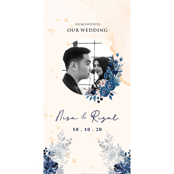 Jual Undangan Digital Video Full Layar Story Pernikahan 30Detik Rustic ...