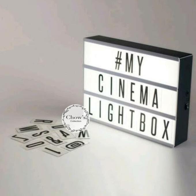 Jual DIY Cinema Light Box / Kotak Lampu Dekorasi Huruf Neon LED