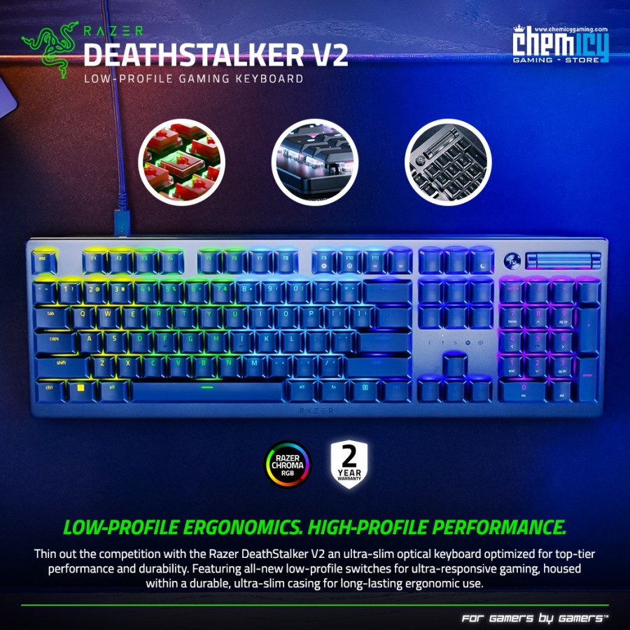 Jual Razer DeathStalker V2 Low Profile RGB Optical Gaming Keyboard ...