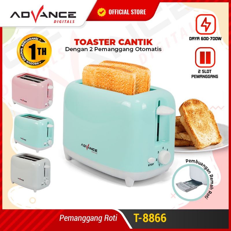 Jual Pemanggang roti elektrik / Toaster advance/ Toaster listrik t8866 ...