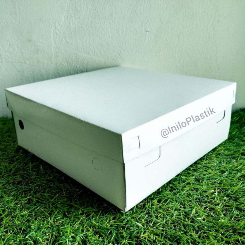 Jual @50pcs Dus Box Kue Karton putih susu / Box Nasi / Box Polos 20x20 ...