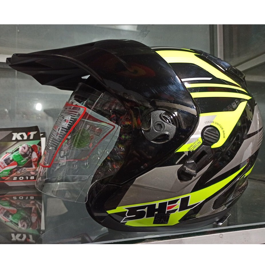 Jual Helm Shell Adv 01 Black Yellow Shopee Indonesia