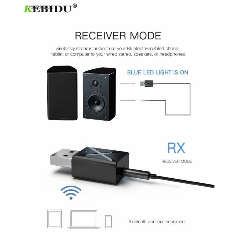 Jual KEBIDU 2 in 1 USB Dongle HiFi Audio Bluetooth Transmitter ...