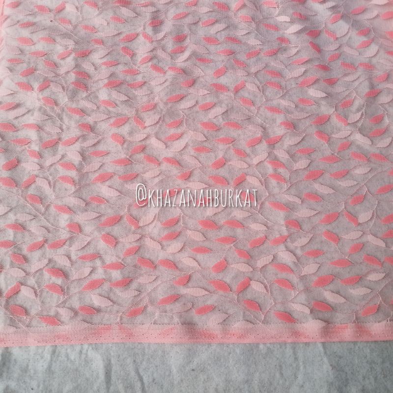 Jual Burkat Motif Daun Dua Warna | Shopee Indonesia