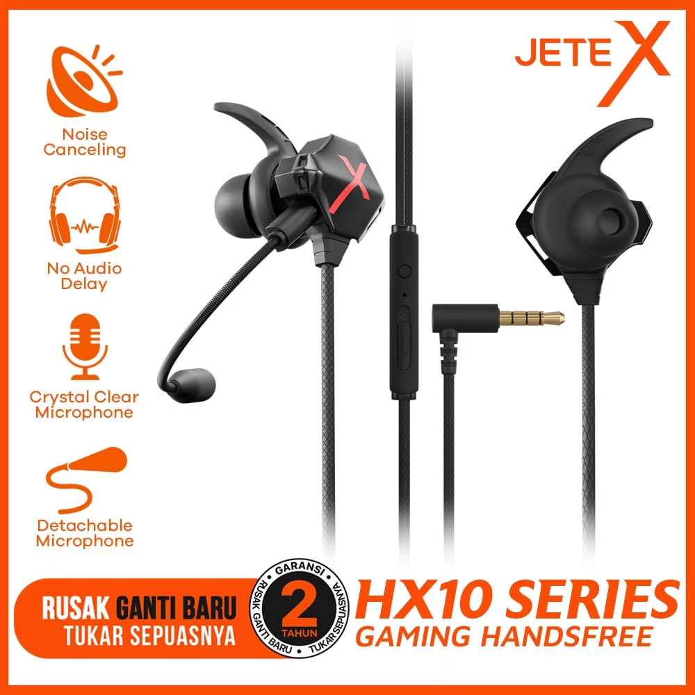 Headset Gaming JETEX HX10 Premium Earphone Gaming Mic - Garasi 2 Tahun