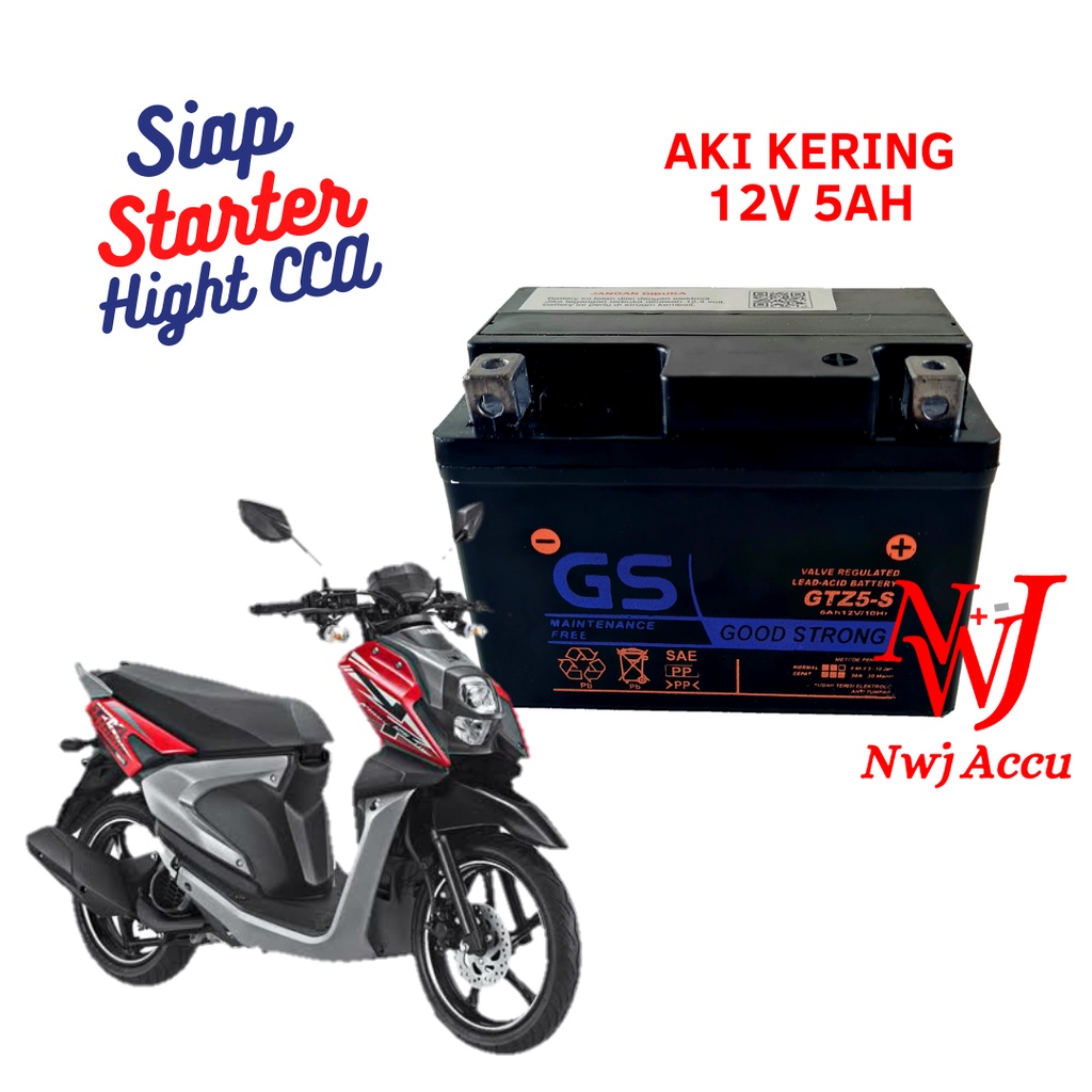 Jual Aki Motor Yamaha X - Ride Fino GTZ5S GTZ4V YTZ5S YTZ4V GS Y MF Aki