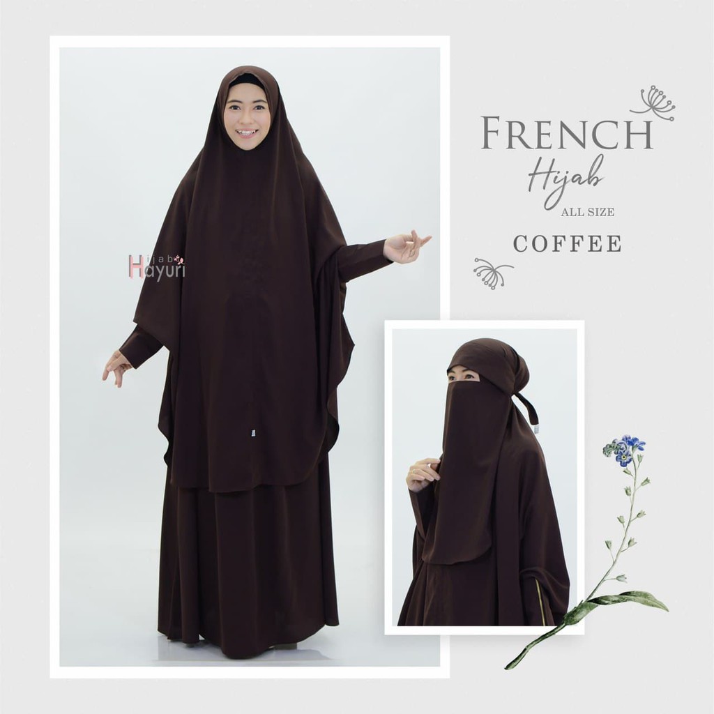 Jual Hayuri Hijab French Hijab French Hijab Set Jilbab French Khimar French Khimar Set