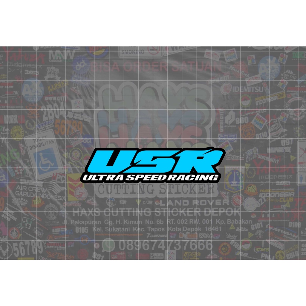 Jual Cutting Sticker USR Ultra Speed Racing Ukuran 10 Cm | Shopee Indonesia