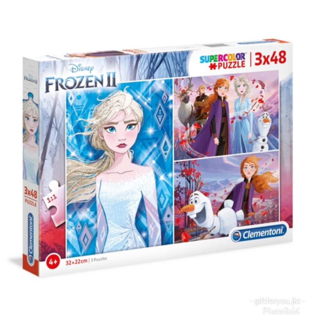 Jual Clementoni Disney Frozen 2 3x48 pcs Supercolor Puzzle Mainan Anak ...