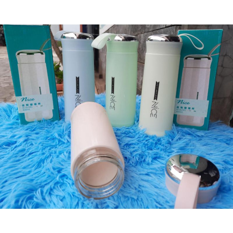 Jual Botol Minum Kaca NICE Beling TERMOS Nice Import/BOTOL MINUM NICE ...