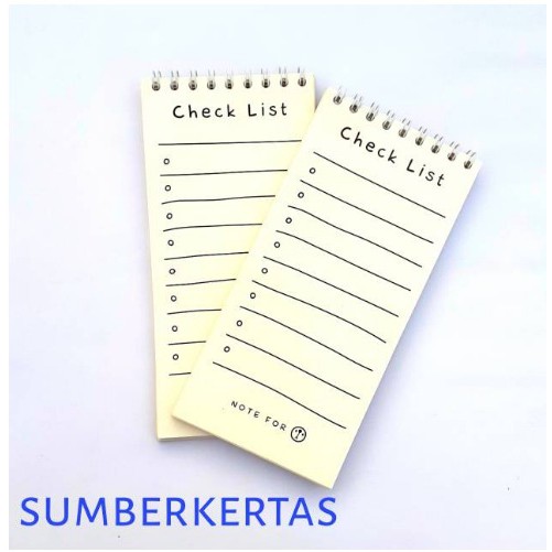 Jual CHECK LIST/NOTEBOOK CHECK LIST/NOTES/JOURNAL LIST/MURAH | Shopee ...