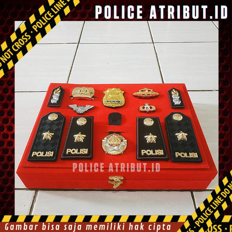 Jual Pangkat KOMPOL Polisi PDH PDU Set Box Custom Terbaru Perlengkapan ...
