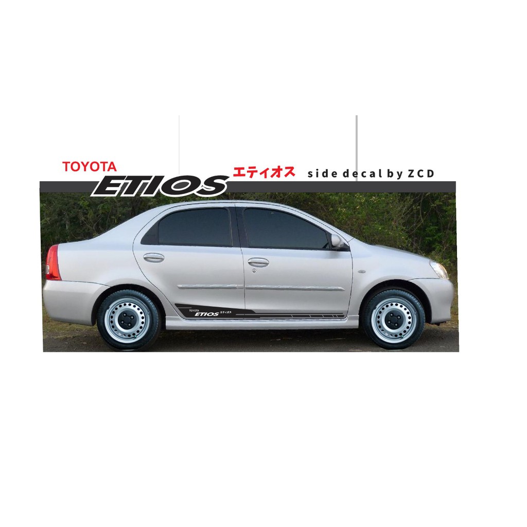 Jual ZCD SIDE DECAL STICKER SAMPING TOYOTA ETIOS SEDAN | Shopee Indonesia